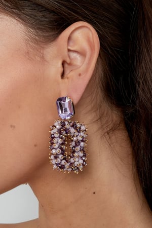 Glam party earring - dark purple h5 Picture7