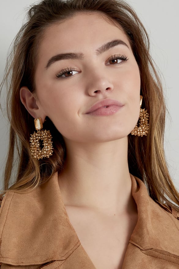 Glam party earring - red 2