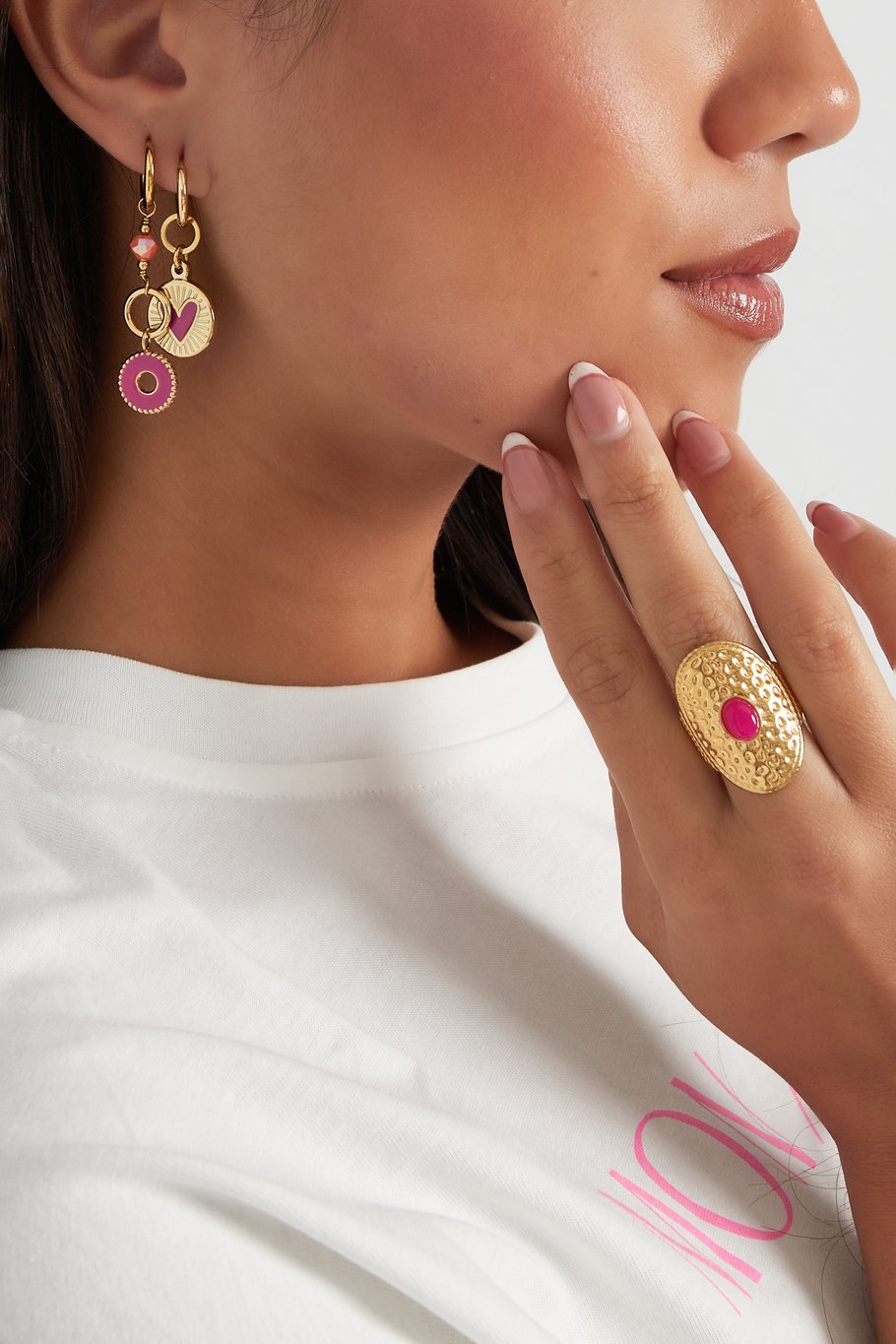 Earrings mystic mystery - fuchsia Picture3