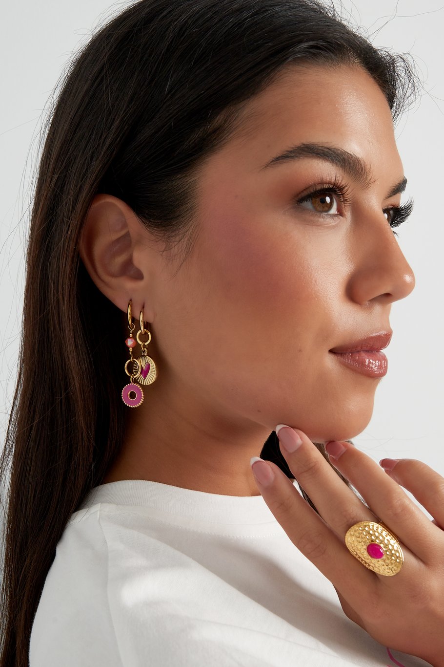 Earrings mystic mystery - fuchsia Picture4