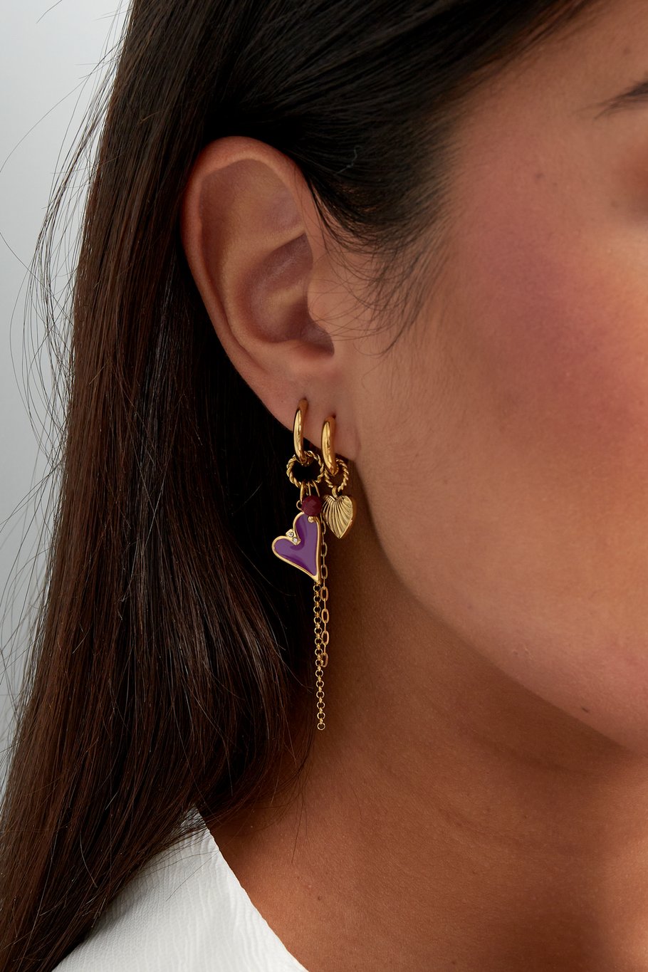 Pendientes amor increíble - morado Imagen3