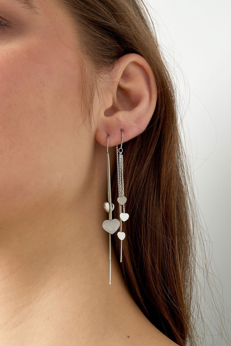 hanging earrings 3 x hearts Picture3