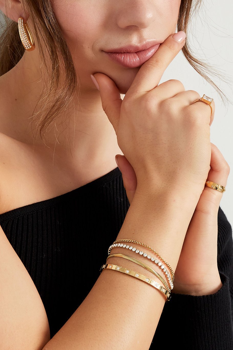 pulsera doble capa de piedras Imagen4