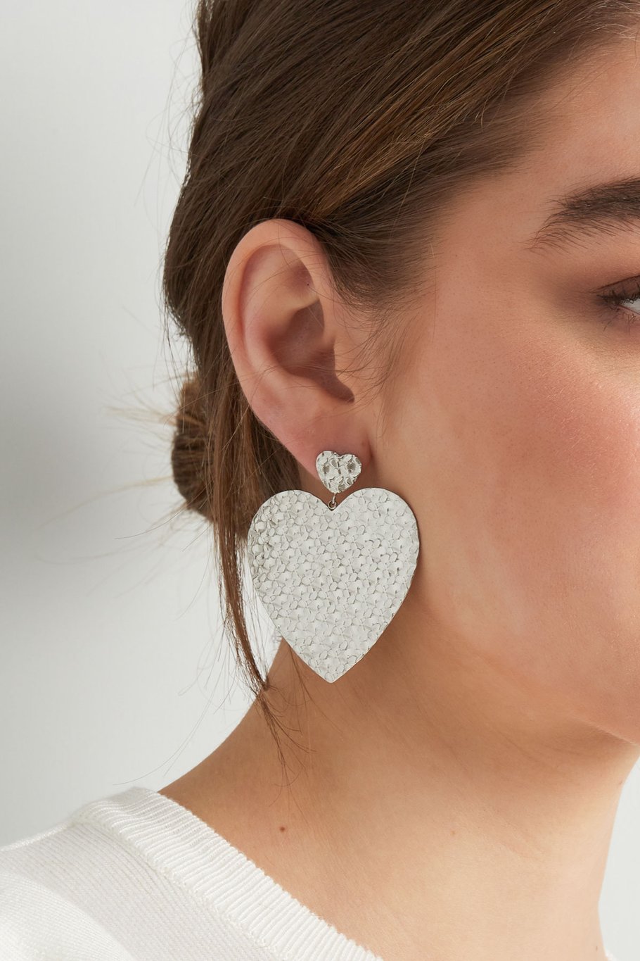 small heart earring with large heart pendant Picture3