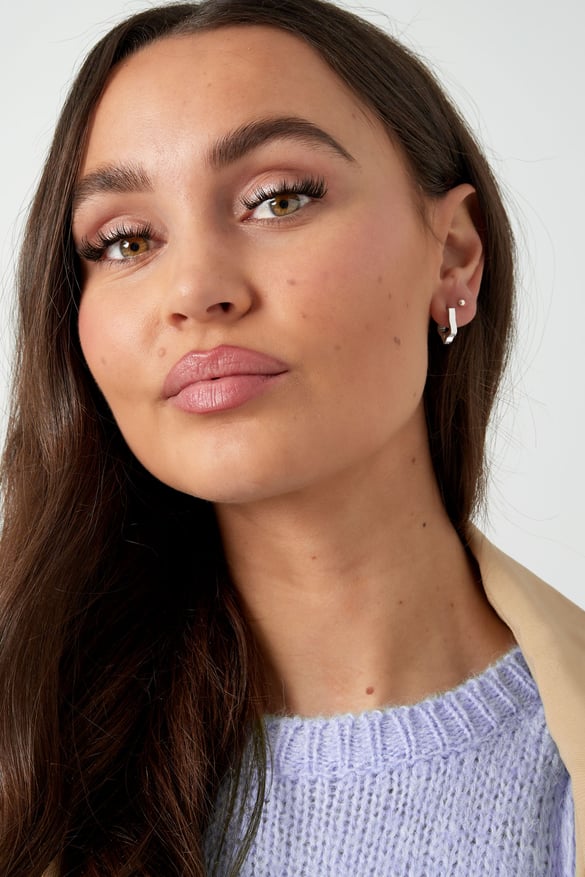 Basic star earrings Gold Color - small 2