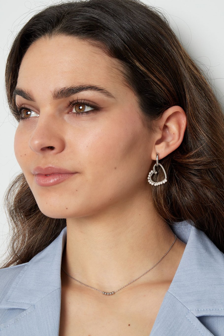 heart earring with pearls Picture2