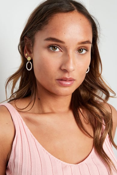 Pendientes perla redonda - Color plata h5 Imagen2