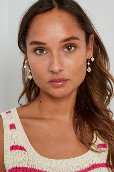 Earrings clover pearl dream - Gold color h5 Picture2