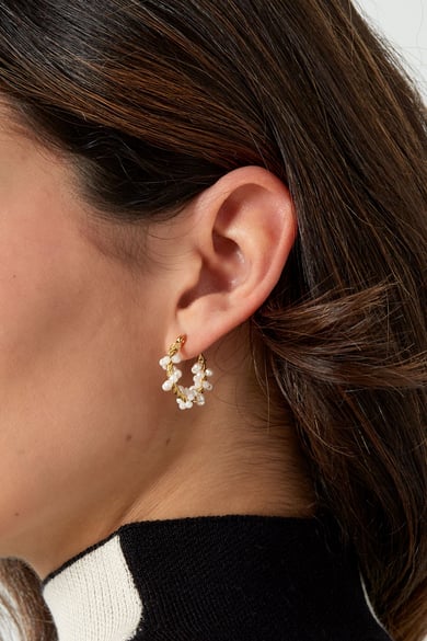 rope earring twisted with pearls h5 Picture3