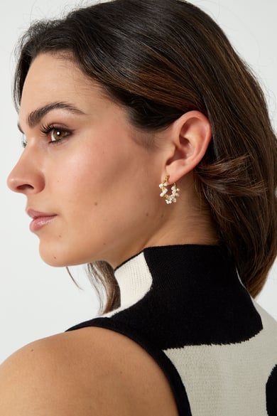 rope earring twisted with pearls h5 Picture4