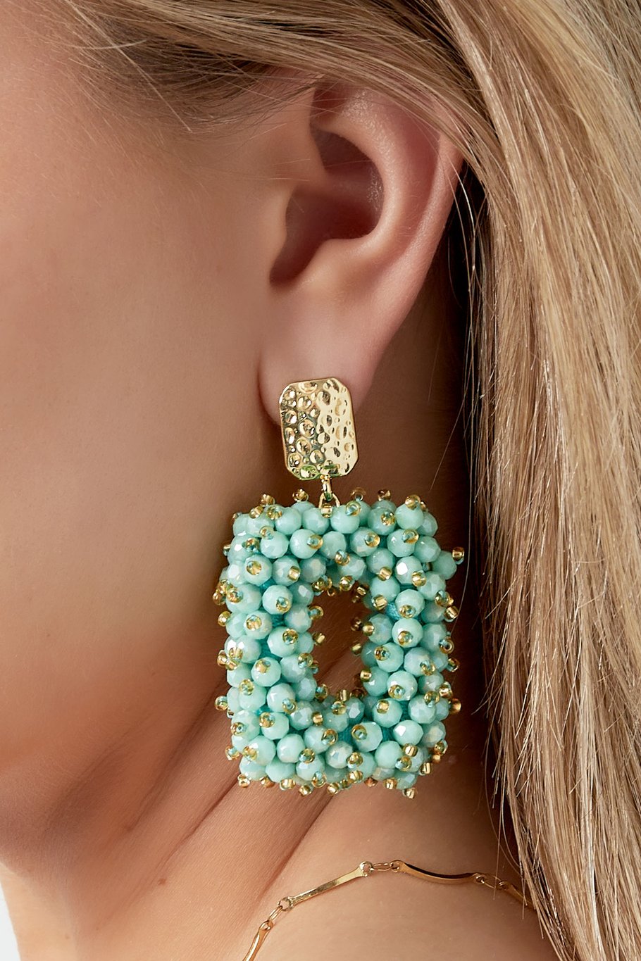 Statement-Ohrringe „Glitter Nights“ – Weißgold  Bild7