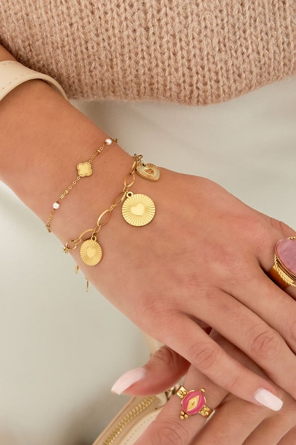 bracelet clover with pearls 2