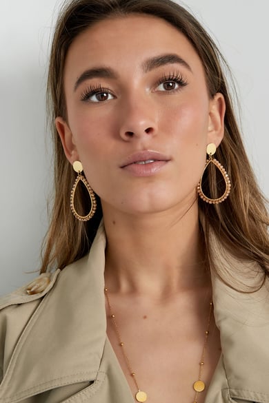Pendientes ovalados pastel - fucsia h5 Imagen5