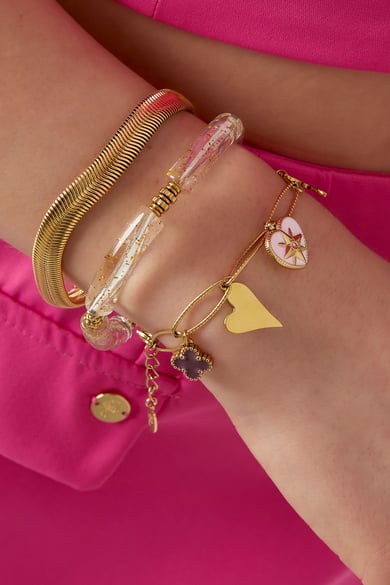 Charm-Armband schöner Schmetterling – Goldfarbe - Goldfarbefarbe h5 Bild2