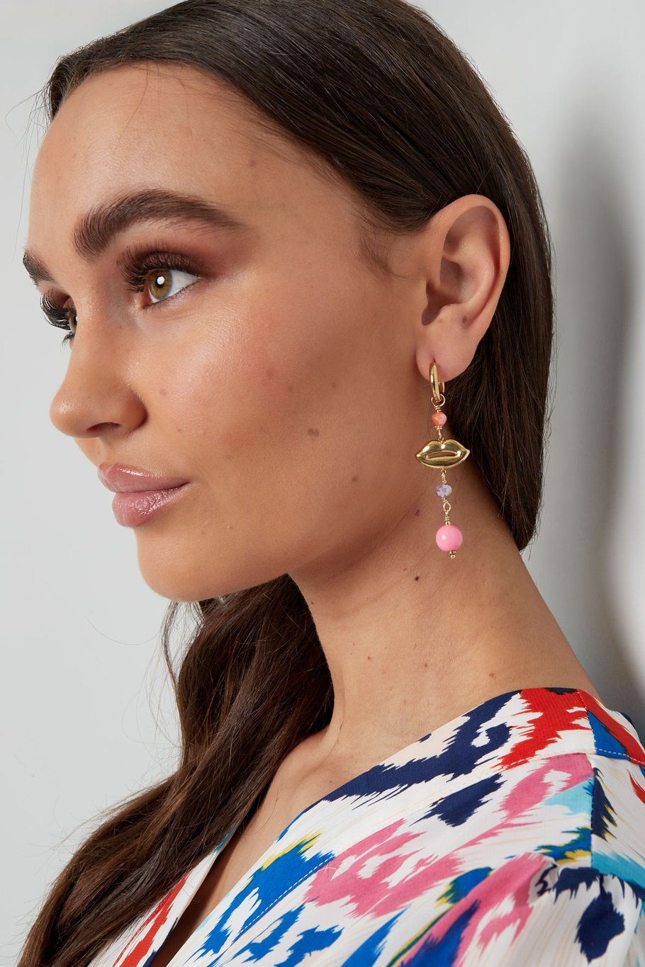 Earrings lips on fire - blue green h5Picture4