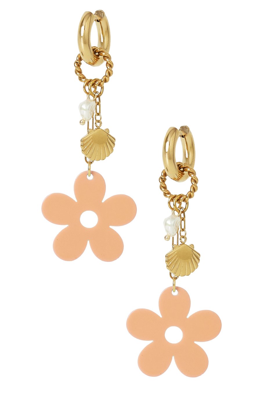 Ohrringe florale Stimmung – Beigegold 