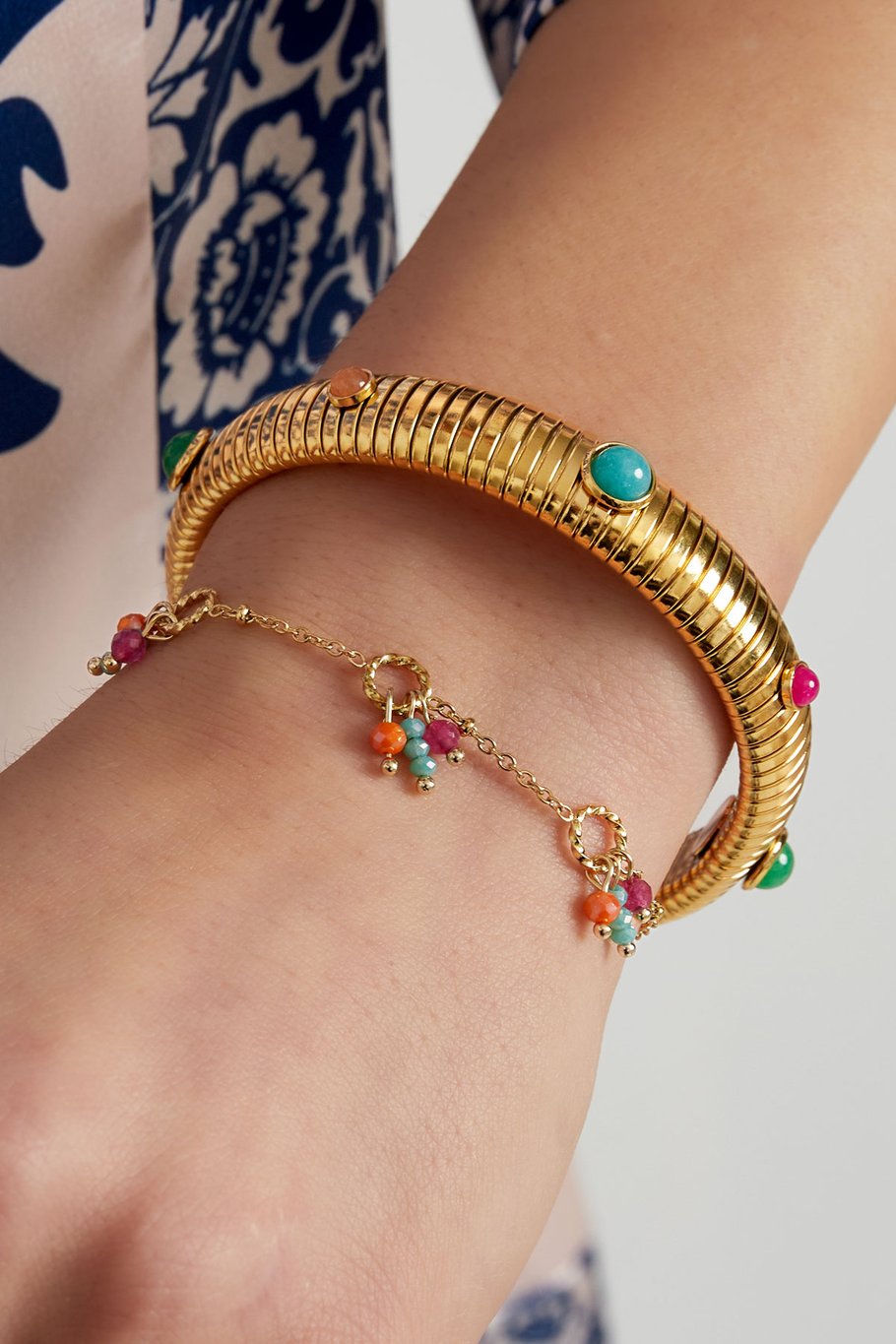Pulsera fiesta colorida - Color dorado Imagen3