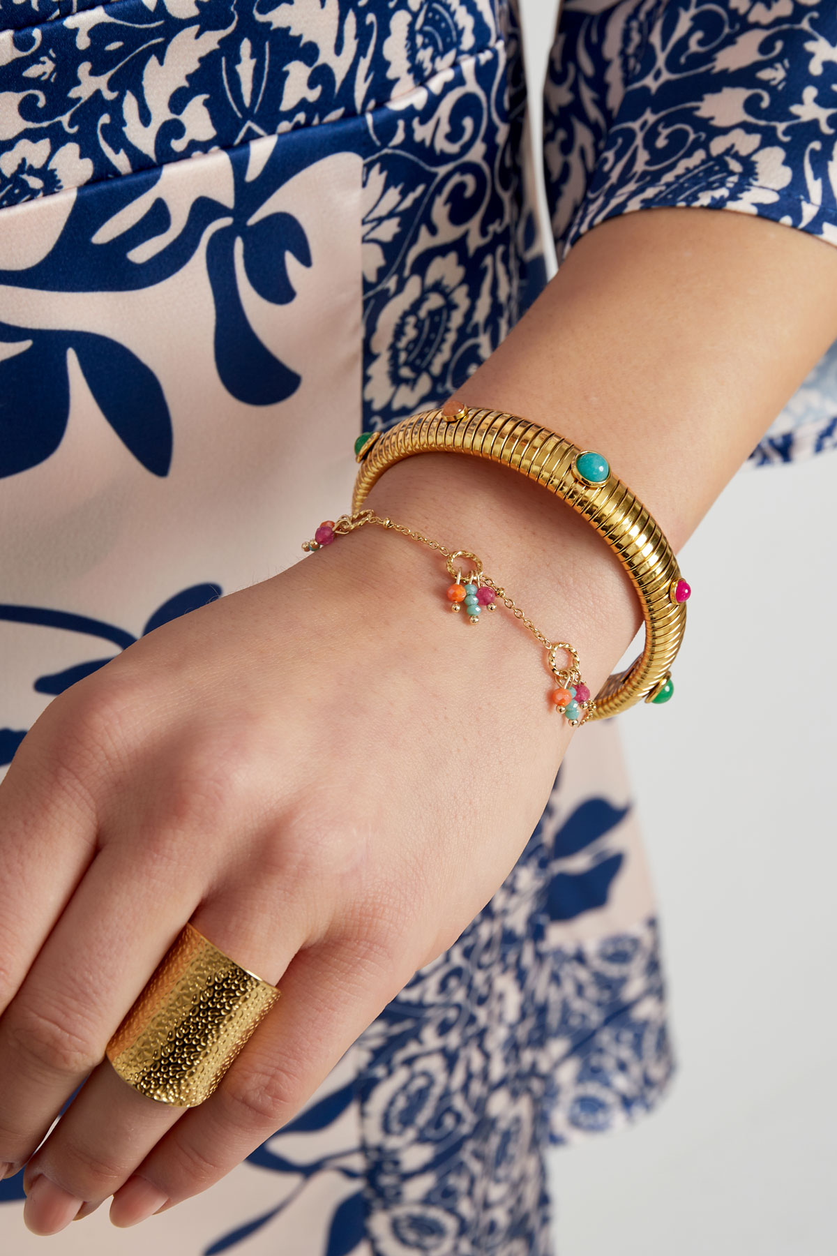 Bracelet colorful fiesta - orange pink