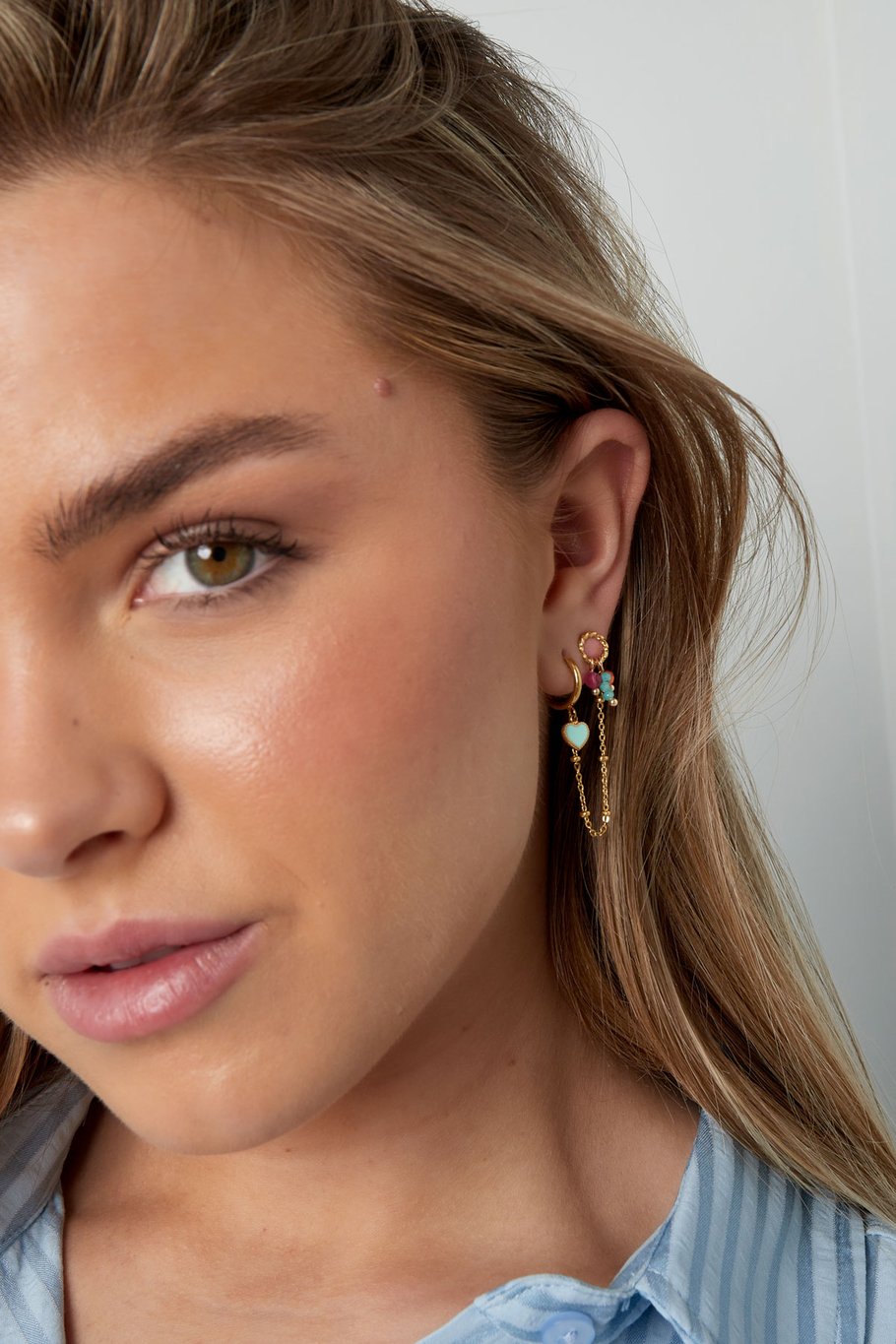 Double summer love earring - orange pink Picture2