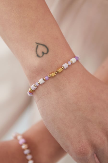 Bracelet vivid vibes - pink Gold color 2