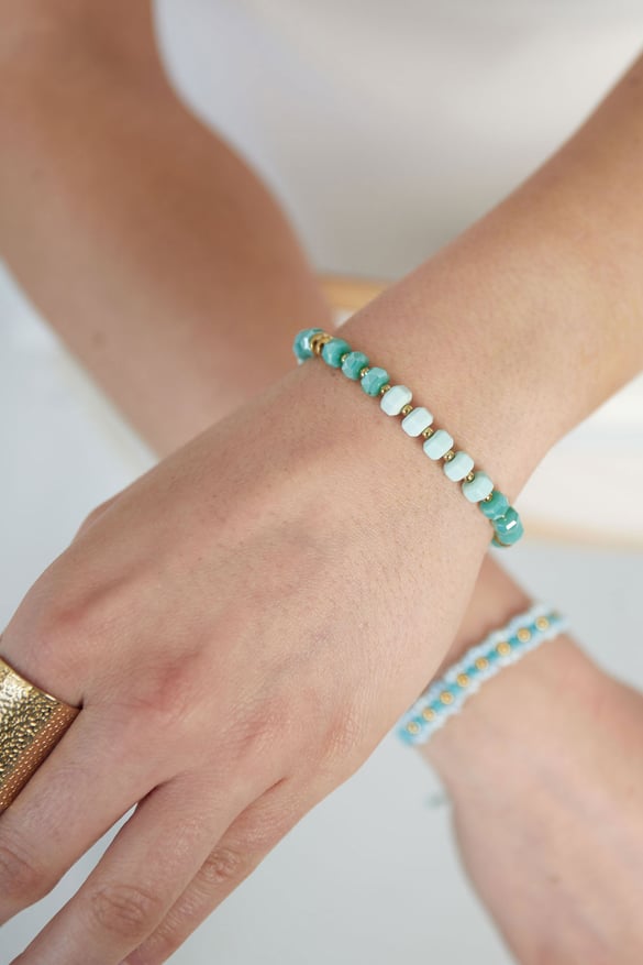 Bracelet colorful wrap - mint