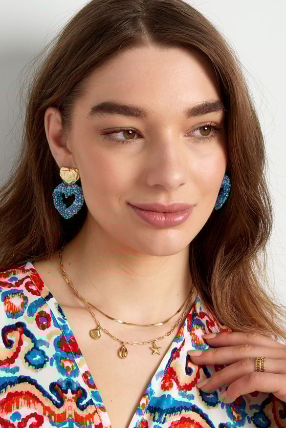 Earrings way to my heart - red
