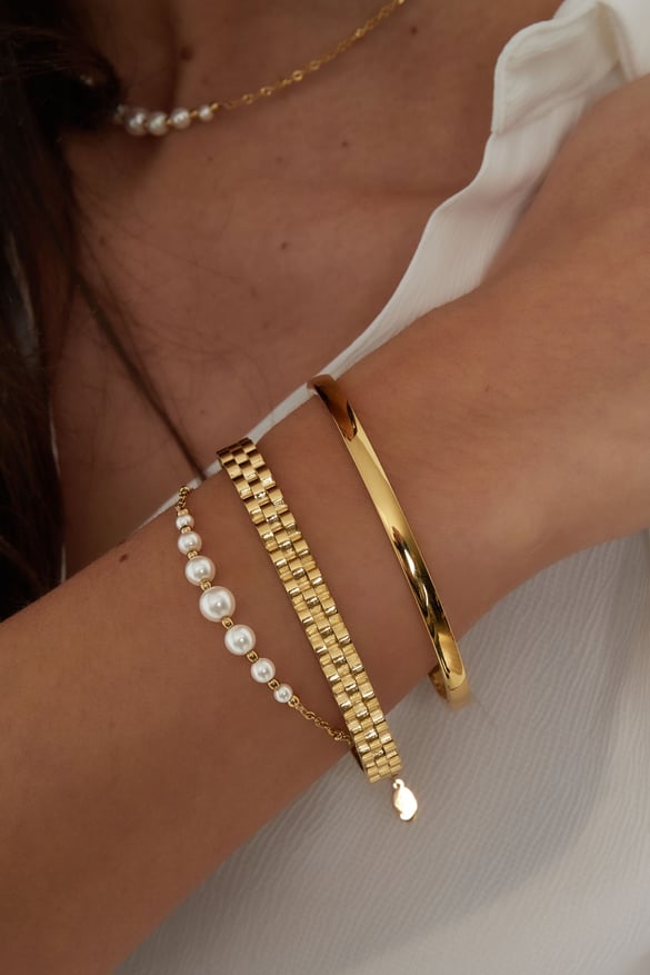 bracelet jonc à maillons
