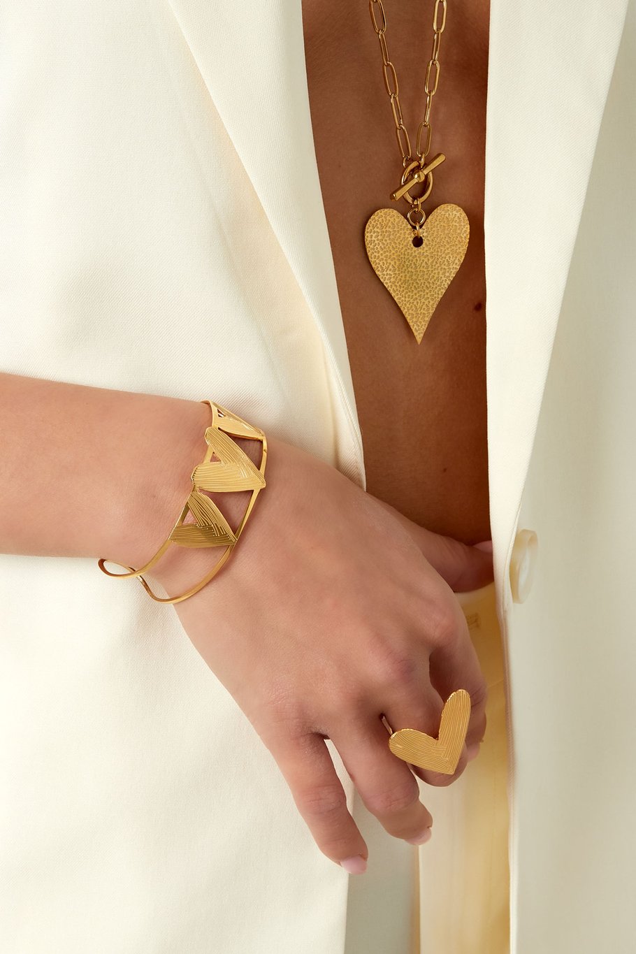 Liebesparty-Armband – Goldfarbe  - Goldfarbefarbe Bild2