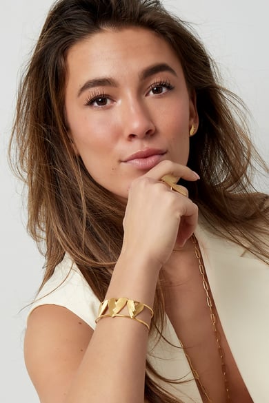 Liebesparty-Armband – Goldfarbe  - Goldfarbefarbe h5 Bild3