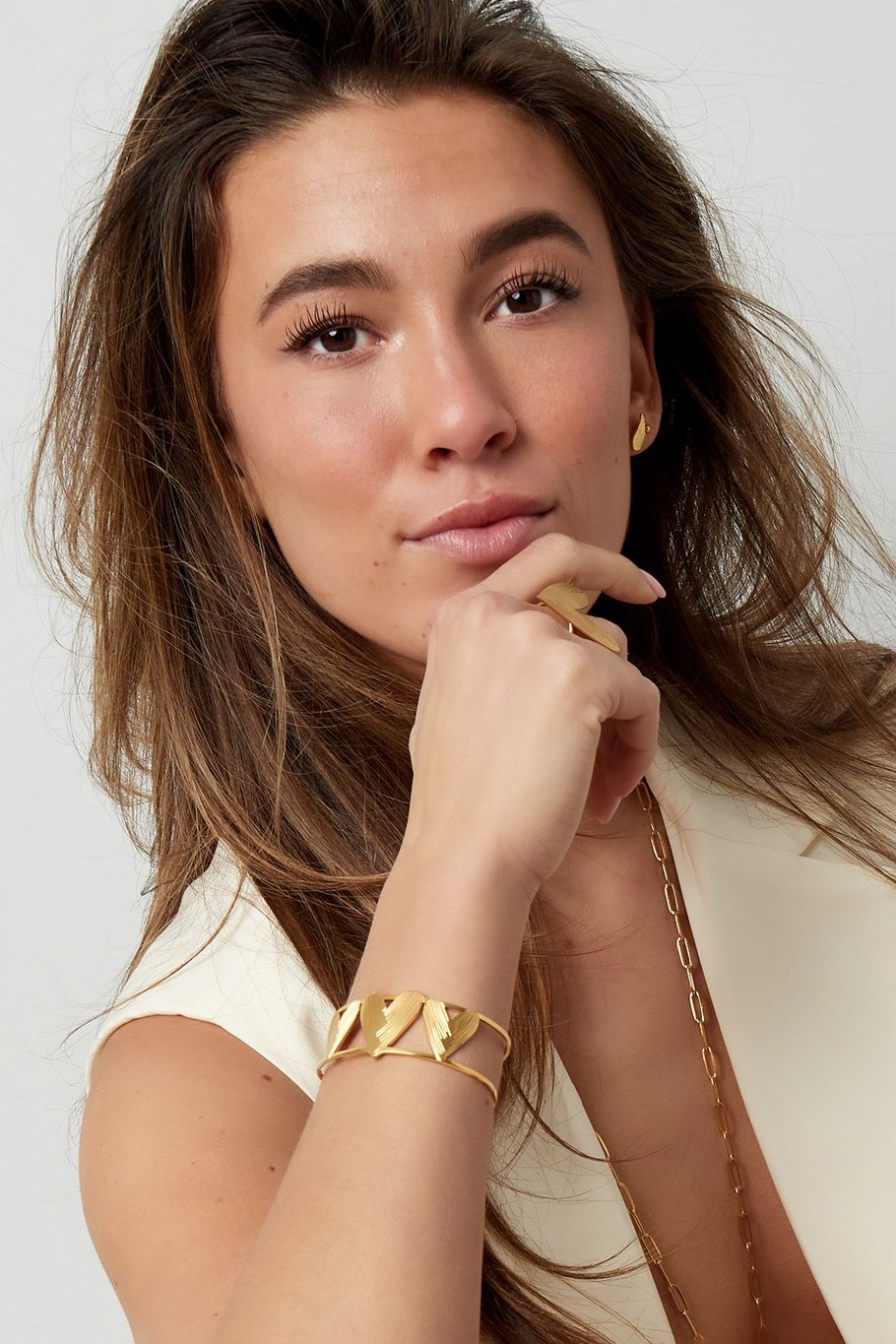 Liebesparty-Armband – Goldfarbe  - Goldfarbefarbe Bild3