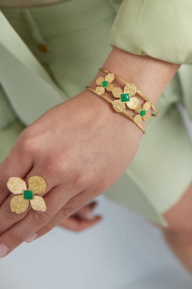 Bohemian flowerless armband - Goud kleur h5 Afbeelding2