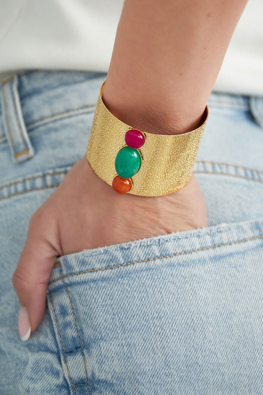 Pulsera bohemia y ventosa - Color dorado Imagen2