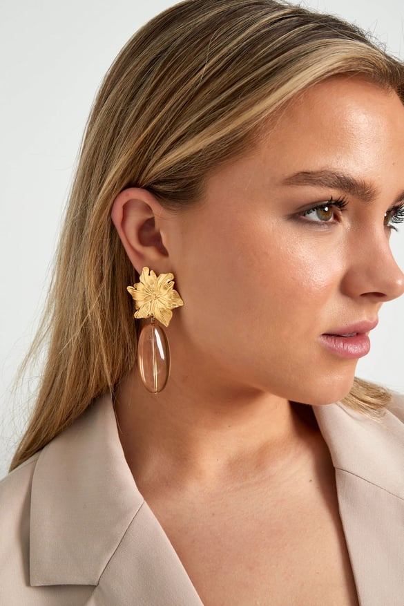 earrings flawless flower - pink 