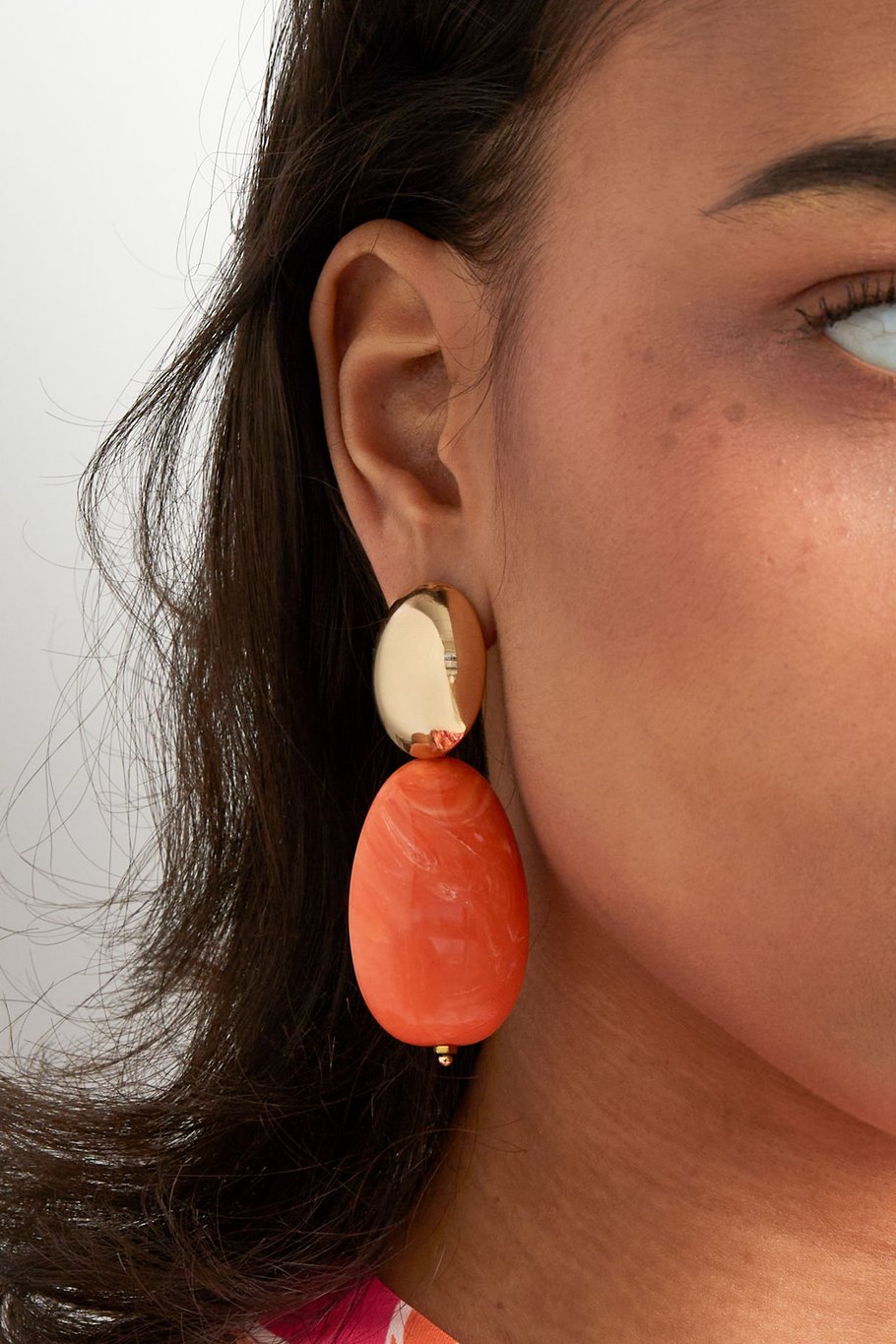 Double statement earrings - pink  Picture3