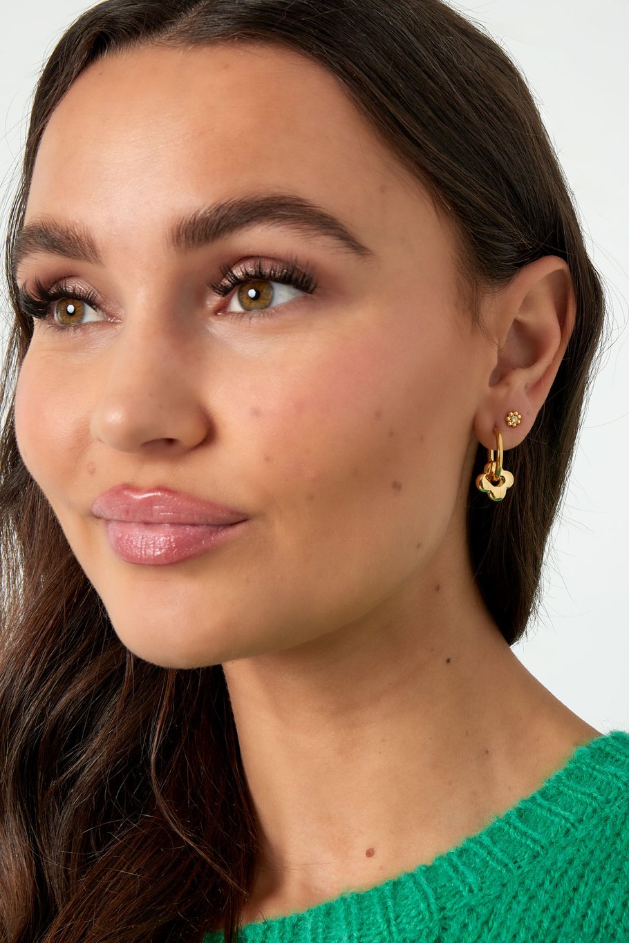 basic earrings with clover charm h5Picture4