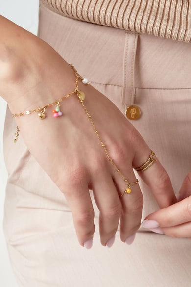 Strandarmband mit Charms - Goldfarbe  h5 Bild2