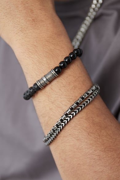 Men's bracelet apex - Silver Color color h5 Picture2