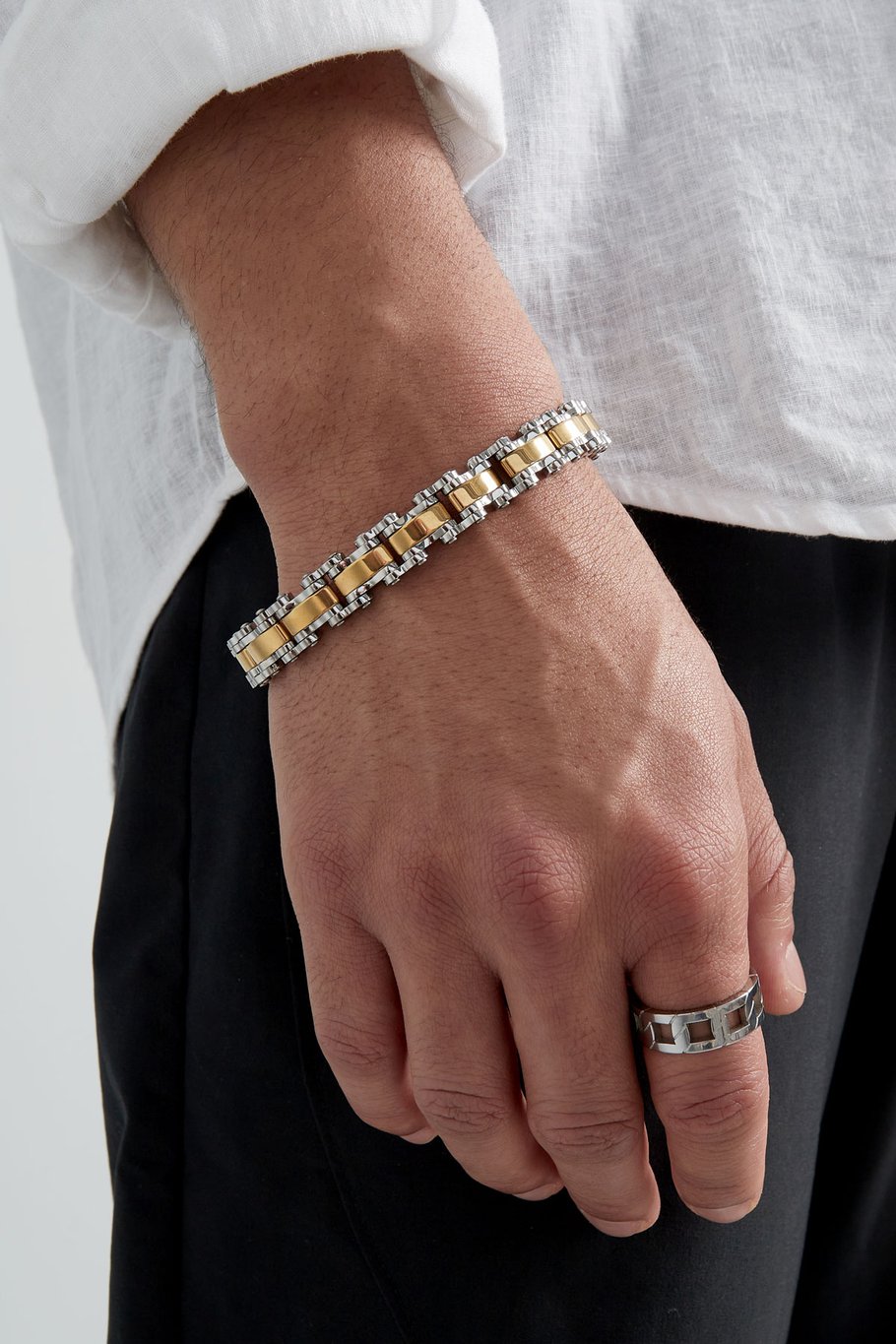Herrenarmband Fusion Cuff - Silber  Bild2