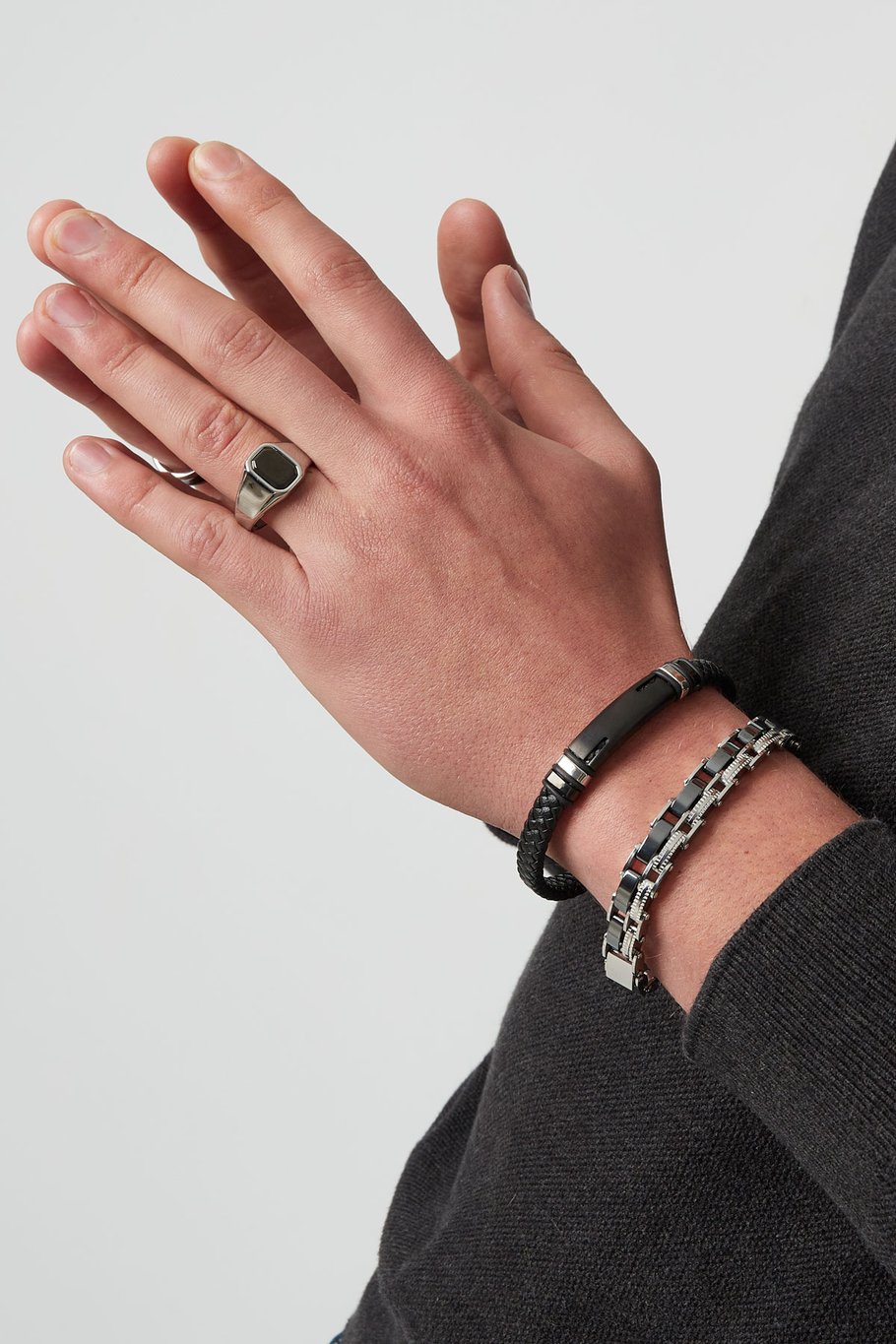 Double-linked men's bracelet - Silver Color color h5Picture2