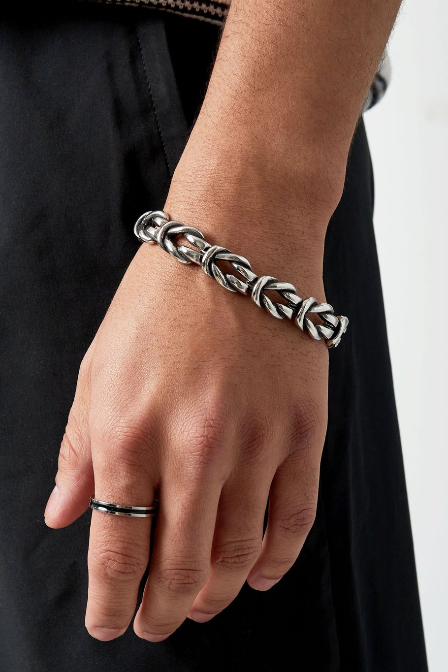 Men's bracelet vector wrap - Silver Color color Picture2