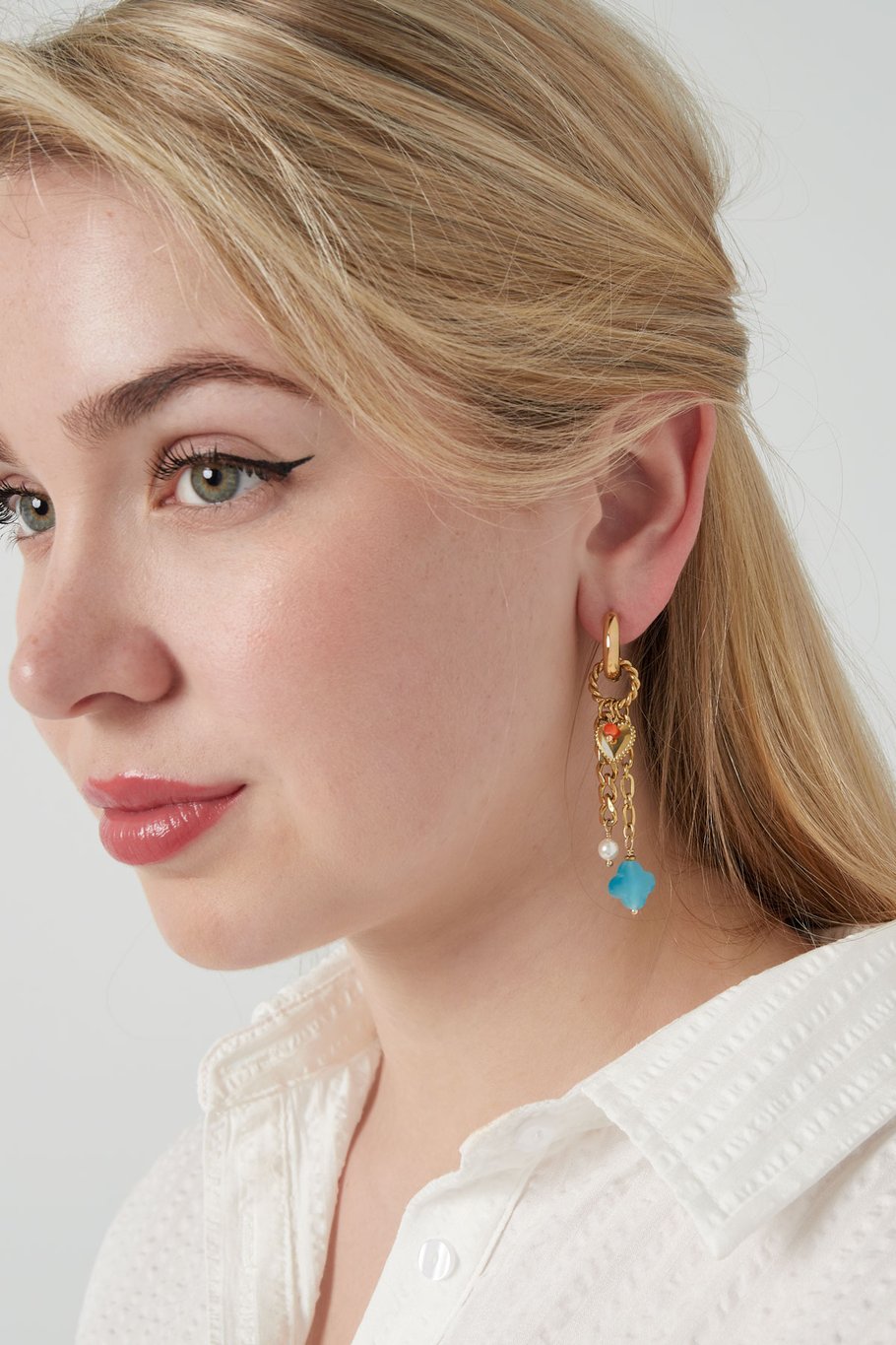 earrings blue clover Picture2