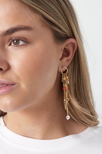 Earrings mistic muse - pink Gold color h5 Picture4