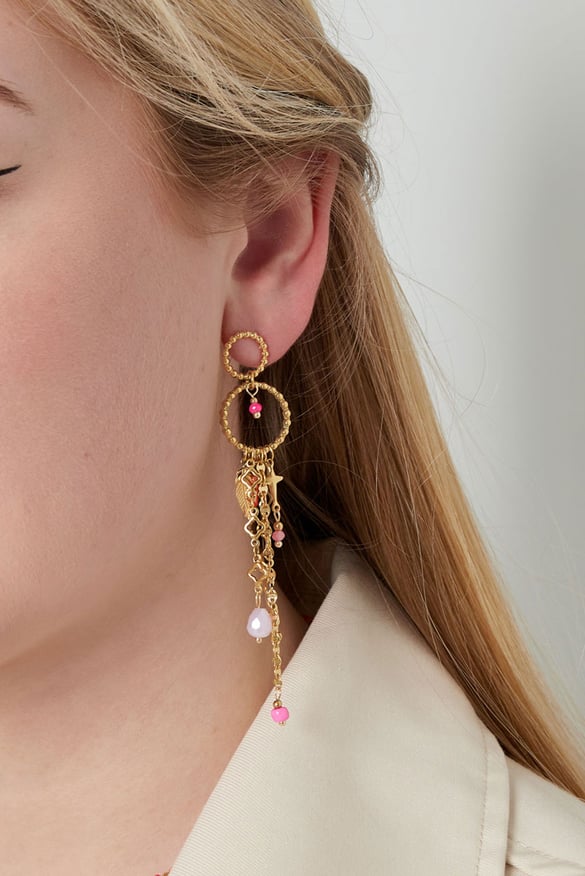 Orecchini follia estiva - Colore oro rosa