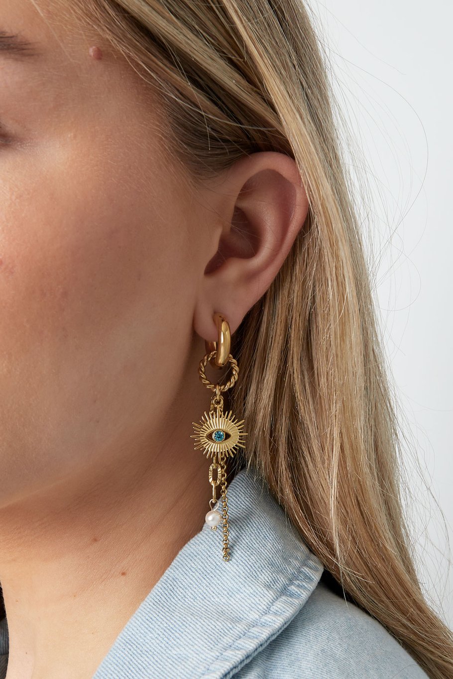 boucles d'oreilles oeil à bientôt (Pack with plastic bag) Image3