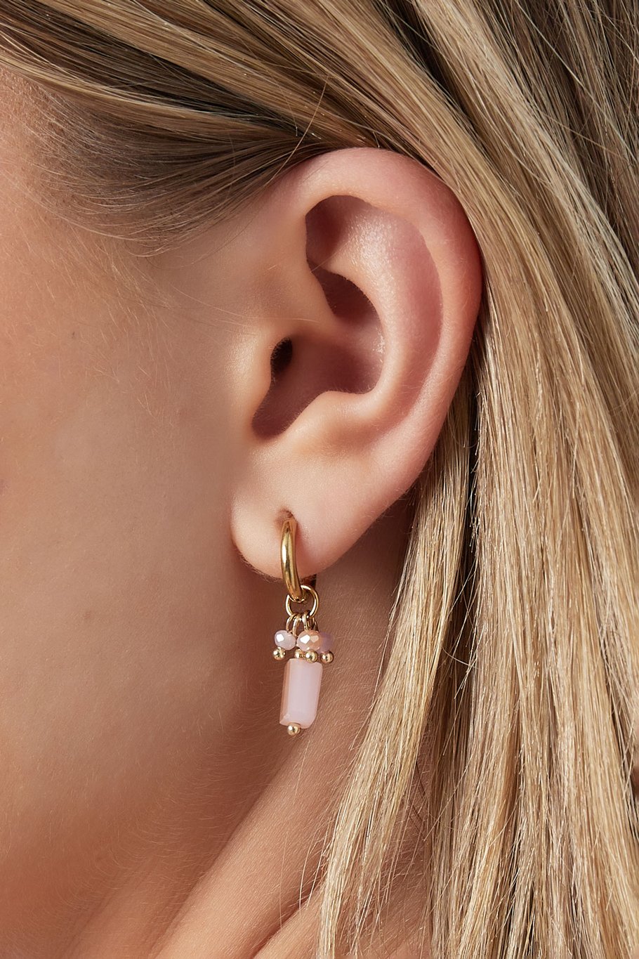 Pendientes con dijes de colores - naranja/rosa  Imagen3