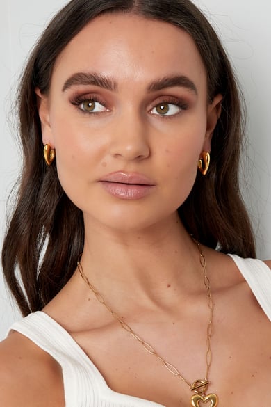 Hol dir die Ohrringe – Goldfarbe - Goldfarbefarbe h5 Bild2