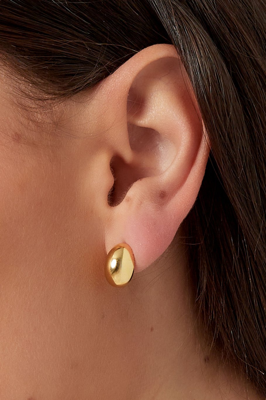 Silver Color button earring - Silver Color color Picture3