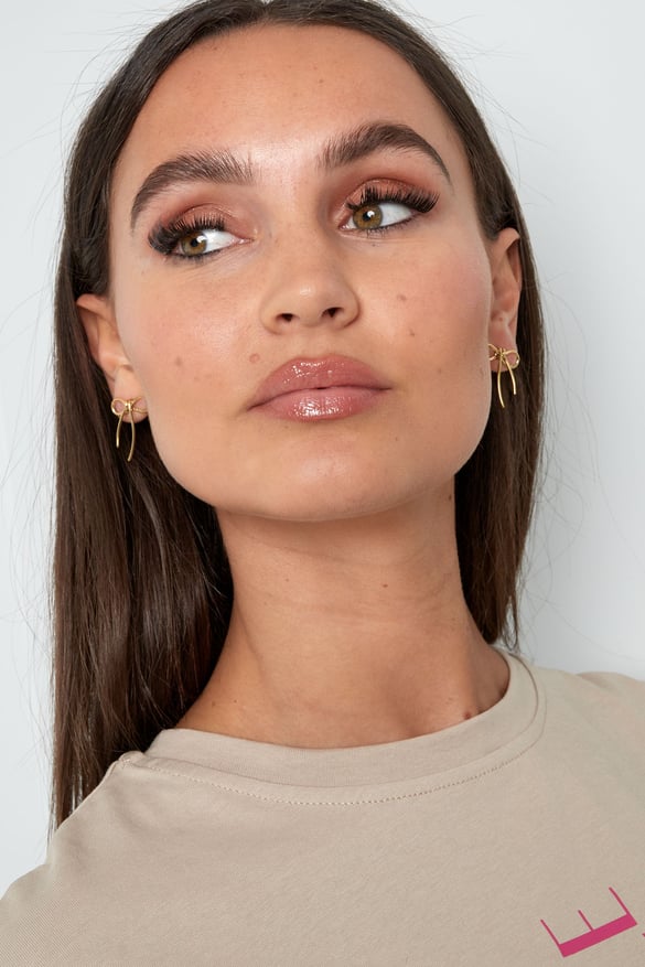 orecchini fiocco basic - colore oro 2