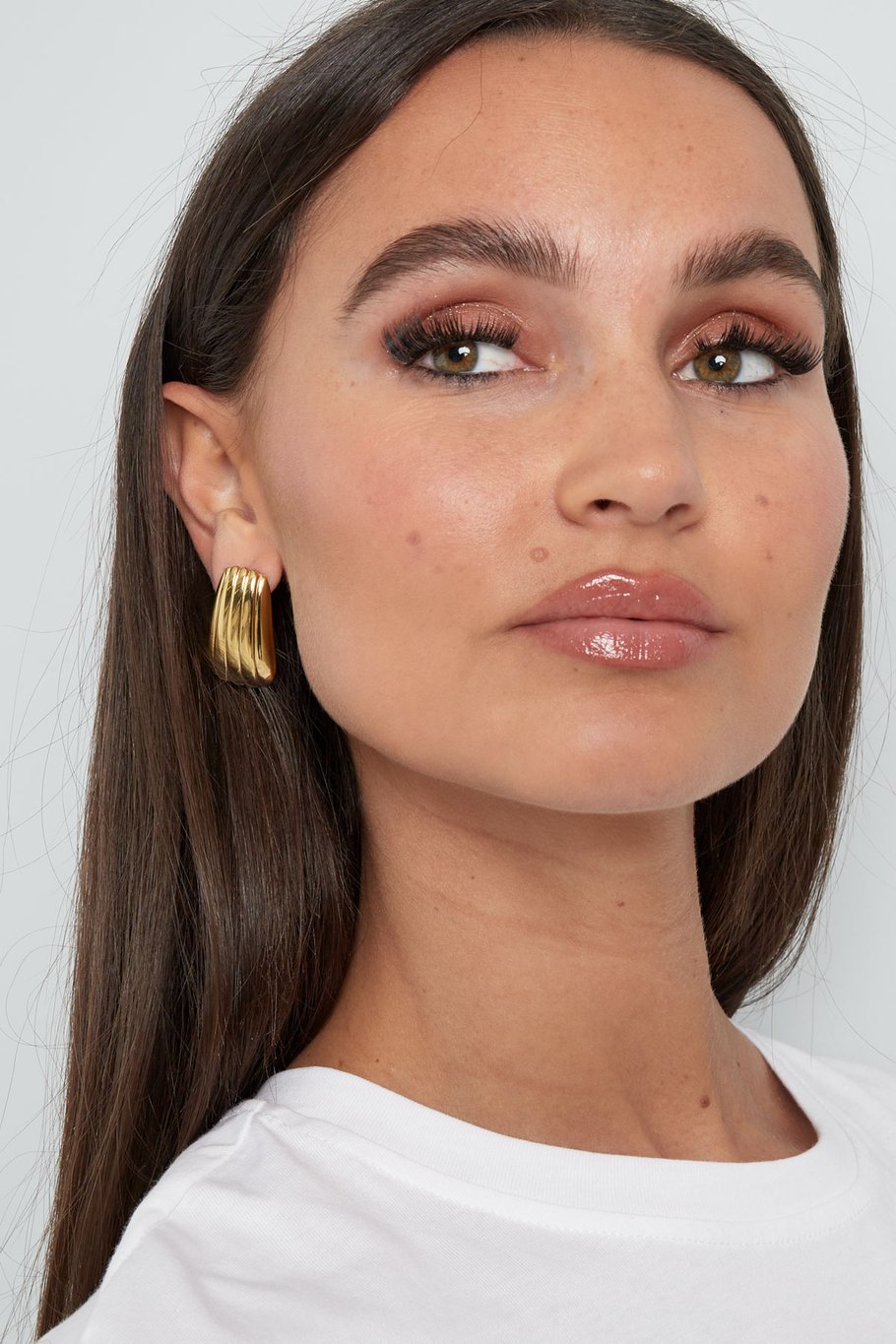 Simple stripe earrings - Silver Color color Picture2