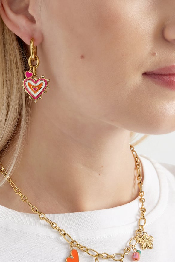 boucles d'oreilles l'amour est le prix - couleur or